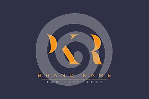 PKR abstract letter logo design