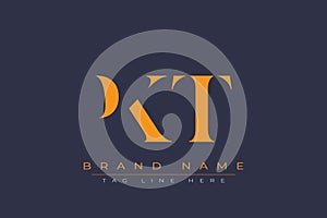 PKT abstract letter logo design
