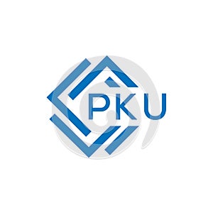 PKU letter logo design on white background. PKU creative circle letter logo concept.
