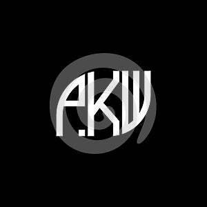 PKW letter logo design on black background.PKW creative initials letter logo concept.PKW vector letter design