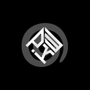 PKW letter logo design on black background. PKW creative initials letter logo concept. PKW letter design
