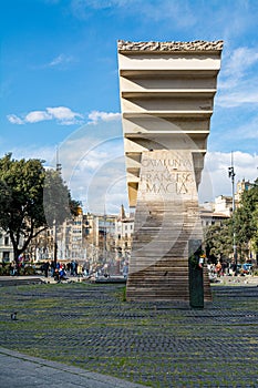 Placa de Catalunya, catalonia square in Barcelona, Spain. photo