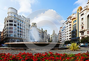 Placa del Ajuntament in Valencia, Spain