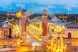 Placa Espanya in Barcelona, Catalonia, Spain