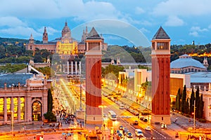 Placa Espanya in Barcelona, Catalonia, Spain