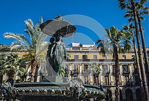 Placa Reial in Barcelona, Spain