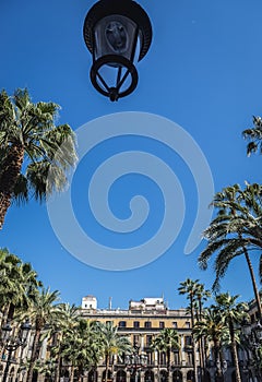 Placa Reial in Barcelona, Spain