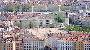 Place Bellecour in Lyon, in France.