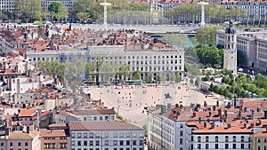 Place Bellecour, in Lyon, France.