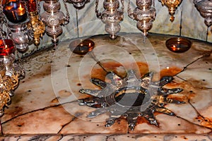 Place of Christ`s birth in Church of the Nativity