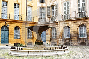 Place d'Albertas in Aix-en-Provence, France. photo