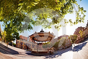 Place dArmes square with bandstand in Belfort