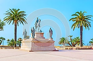 The Place de Gaulle in Ajaccio, France