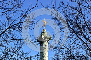 Place de la Bastille Genius of Liberty on July Column Paris