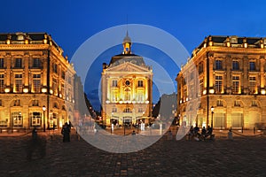 Place De La Bourse in Bordeaux, France