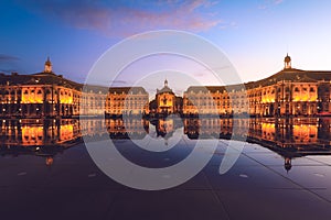 Place De La Bourse in Bordeaux, France. A Unesco World Heritage