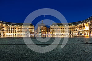 Place de la Bourse in the city of Bordeaux, France