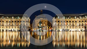 Place de la Bourse in the city of Bordeaux, France