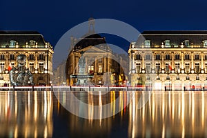 Place de la Bourse in the city of Bordeaux, France photo