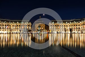 Place de la Bourse in the city of Bordeaux, France photo