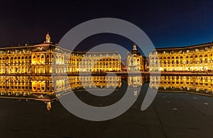 Place de la Bourse at Night, Bordeaux