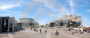 Place des Arts panorama in downtown Montreal