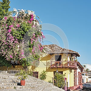 Place in downtown near House of music, Casa de Musica, Trinidad, Cuba. photo