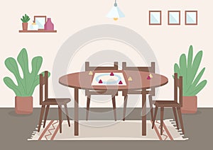 Place for family leisure flat color vector illustration photo