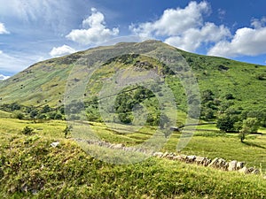 Place fell large hill near aira force waterfall by ullswater