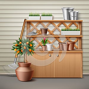 Place for gardening tools