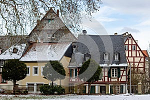 Place with half-timbered houses in Meisenheim