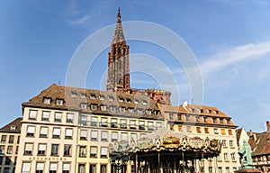 Place Kleber and cathedral, Strasbourg, France