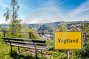Place-name sign Vogtland