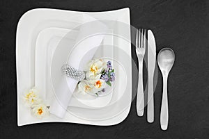 Place Setting with Flowers