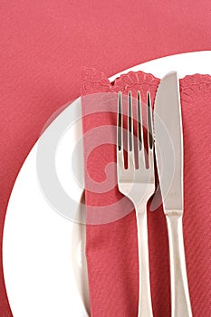 Place Setting with Pink Napkin #3