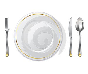 Place setting - vector illustration