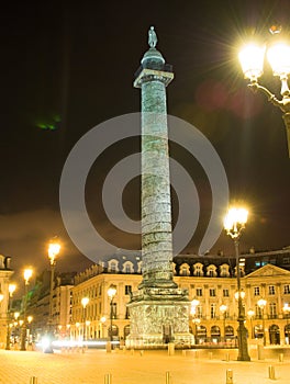 Place Vendome at night photo