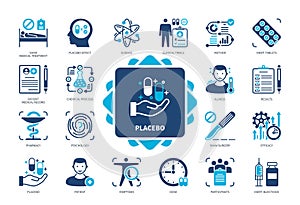 Placebo solid icon set