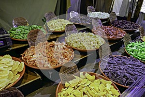Placed in the market with dehydrated fruits photo