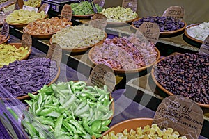 Placed in the market with dehydrated fruits photo