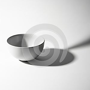 Placed on a smooth surface casting a long soft shadow on a light