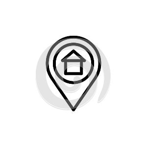 Placeholder, house icon. Simple line, outline vector elements of navigation icons for ui and ux, website or mobile application