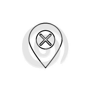 Placeholder icon. Simple thin line, outline vector of location icons for ui and ux, website or mobile application