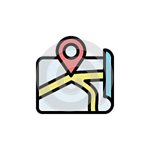 Placeholder, map icon. Simple color with outline vector elements of navigation icons for ui and ux, website or mobile application