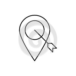 Placeholder, SEO, location icon. Simple line, outline vector elements of commerce icons for ui and ux, website or mobile