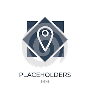 placeholders icon in trendy design style. placeholders icon isolated on white background. placeholders vector icon simple and photo