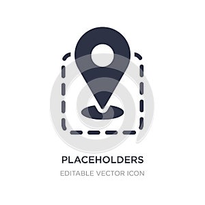 placeholders icon on white background. Simple element illustration from Signs concept photo