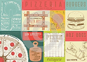 Placemat for Pizzeria and Fast Food