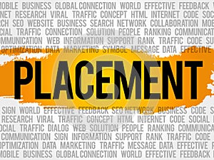 PLACEMENT word cloud collage