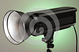 Plafond of professional black studio illuminator